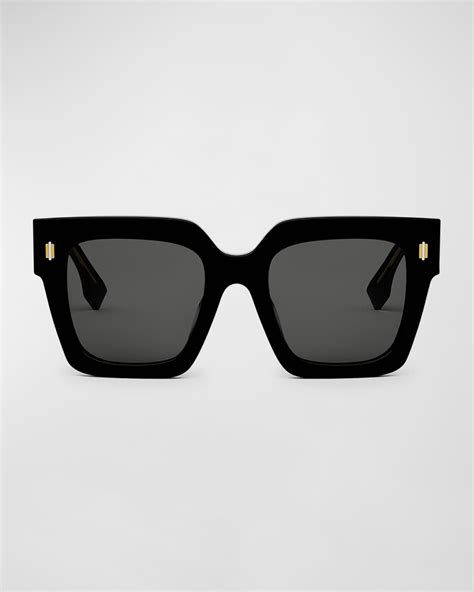 fendi roma square acetate sunglasses|fendi oversized 56mm sunglasses.